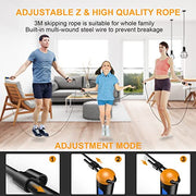 Smart Jump Rope, Multifun Speed Skipping Rope with Weight/Lap/Time/Calorie Counter Adjustable Digital Counting Jump Ropes for Home Gym, Cordless Jumping Rope for Men Women Kids