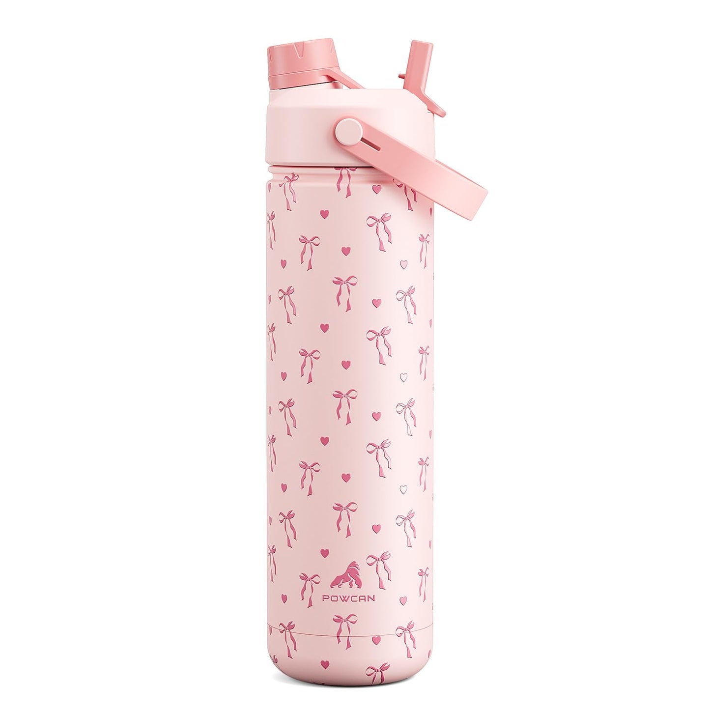 26 oz Insulated Water Bottle with 2-in-1 Straw and Spout Lid, Keep Cold 24H, Leak-Proof, Fits in Car Cup Holder, Stainless Steel Water Bottle for Sports, Travel, and School (Cotton Candy)