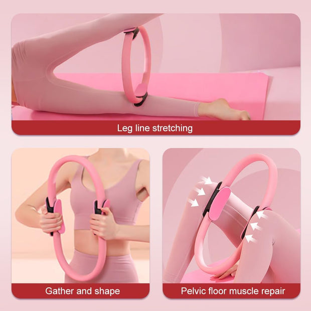 Pilates Ring Fitness Trainer, 2025 New Pilates Circles for Workouts Beginners Men Women,Yoga Rings Home Exercise Equipment Fitness Circle for Toning Arm Thigh