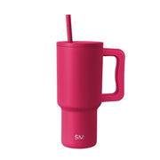 Simple Modern 40 oz Trek Tumbler with Handle and Straw Lid | Cup Holder Friendly Insulated Stainless Steel Travel Mug | Blue Dune