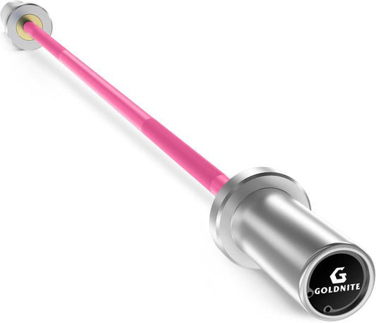 5.5LB Mini Barbell Bar 4Ft for Beginners Women & Kids-100LB Capacity Lightweight Weightlifting Bar- Multi-Color for 2-Inch Weight Plates Total Body Workout Strength Training Home Gym