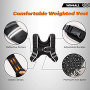 Weighted Vest Woman, 6lb/8lb/12lb/16lb/20lb, Adjustable Women Weighted Vest for Walking, Strength Training, Running, Fitness, Muscle Building, Black