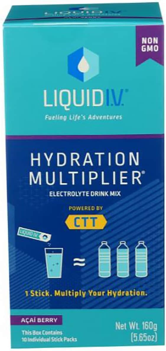 LIQUID IV Acai Berry Hydration Multiplier Electrolyte Drink Mix, 5.65 OZ