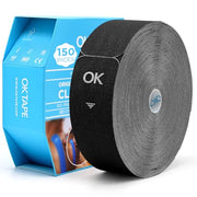 OK TAPE Kinesiology Tape Pre Cut Strips Bulk (150 PCS),Elastic Cotton Latex Free Hypoallergenic Athletic Tape Roll for Muscle Joint Knee,Waterproof k Tape 2in×10in/PCS