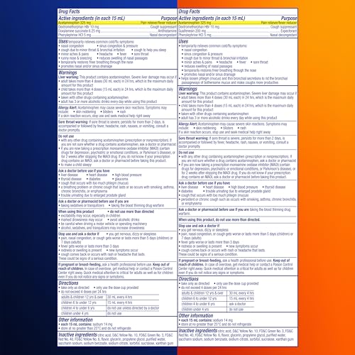 VICKS DayQuil & NyQuil SEVERE Honey Flavor Co-Pack, Cold & Flu Medicine, Relieves Headache, Fever, Sore Throat, Minor Aches & Pains, Nasal Congestion, Sinus Pressure, Stuffy Nose, and Cough, 2x12oz