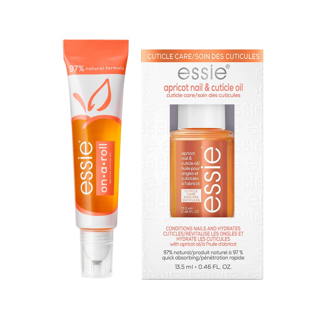 essie Nail Care, 8-Free Vegan, Apricot Nail and Cuticle Oil, softened and nourished cuticles, 0.46 fl oz