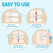 Sutures Butterfly Bandaids - 4 Pcs Laceration Closure Kit - Surgical Laceration Repair Without Sew - Quick Clot -Emergency Wound Closures Device (PU)