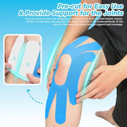 OK TAPE One-Structure K-Tape Patches | Precut for Knee Kinesiology Tape | Pain Relief and Accessories | 10 Pcs and Beige