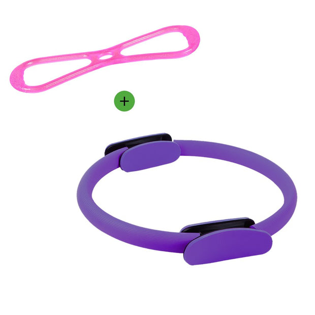 KEVENZ Fitness Circles, with 1 Pilates Ring and 1 Exercise Bands (15 inch, 20 lbs)