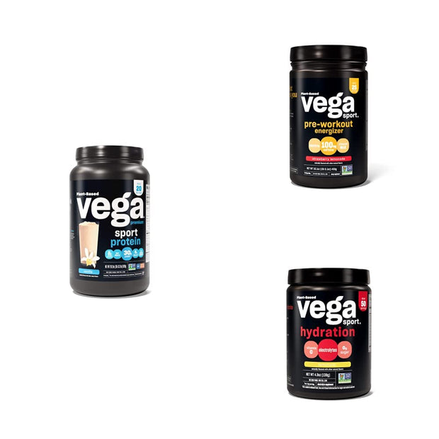Vega Sport Vegan Protein Powder + Recovery - 30g Plant Based Protein per Serving, Chocolate, 19 Servings, 5g BCAAs, Probiotics, NSF Certified, For Shakes & Smoothies, 1.8lbs (Packaging May Vary)