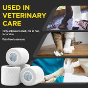 OK TAPE 12 Rolls Self Adhesive Bandage Wrap, Elastic Athletic Tape, Self Stick Bandage Tape, Vet Wrap, Medical Wrap for Wrist, Feet, 2" x 5 Yards - White