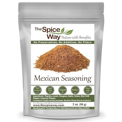The Spice Way - Mexican Seasoning Spice Blend. No Salt, Non GMO, No preservatives. 2oz
