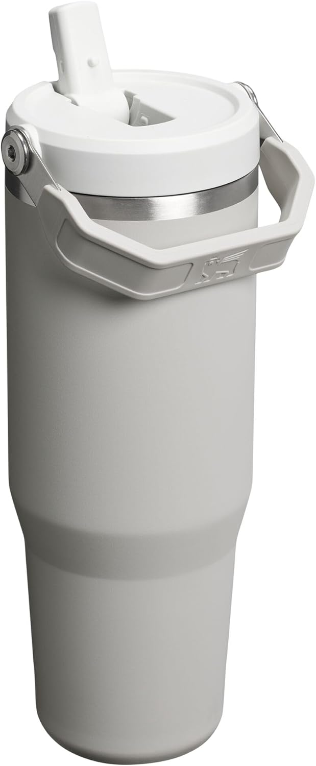 Stanley IceFlow 2.0 Flip Straw Tumbler with Handle 30 oz | Twist On Lid and Flip Up Straw | Leak Resistant Water Bottle | Insulated Stainless Steel | BPA-Free | Ash