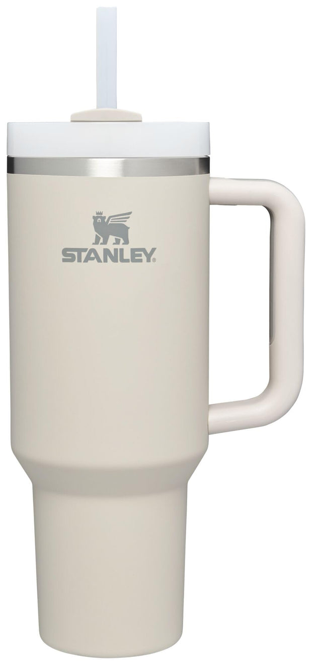 STANLEY Quencher H2.0 Tumbler with Handle and Straw 40 oz | Flowstate 3-Position Lid | Cup Holder Compatible for Travel | Insulated Stainless Steel Cup | BPA-Free | Black Chroma