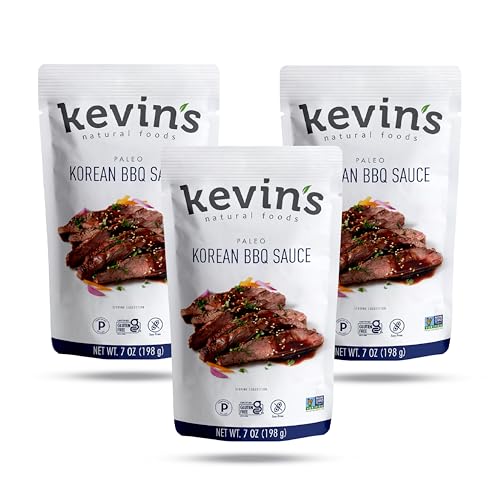 Kevin's Natural Foods Korean BBQ Sauce - Paleo Simmer Stir-Fry Sauce, Gluten Free, No Preservatives, Non-GMO - 3 Pack (Korean BBQ)