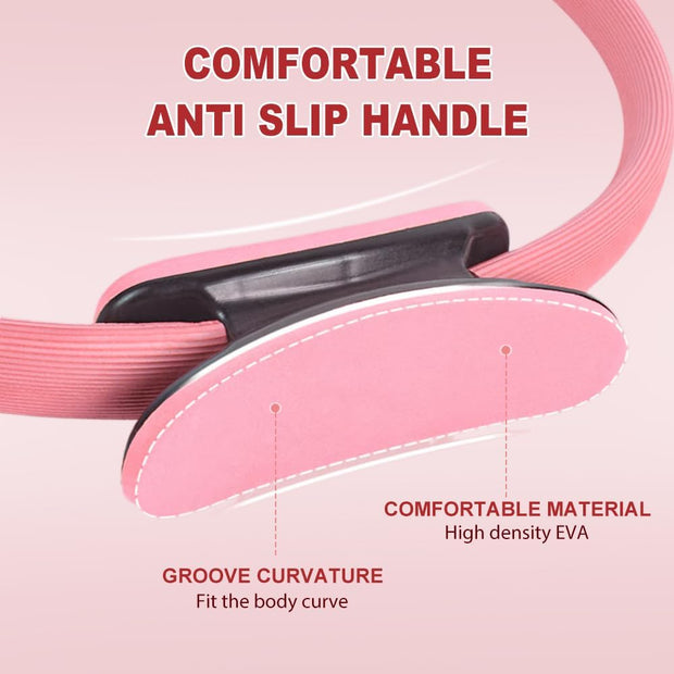 Pilates Ring Fitness Trainer, 2025 New Pilates Circles for Workouts Beginners Men Women,Yoga Rings Home Exercise Equipment Fitness Circle for Toning Arm Thigh