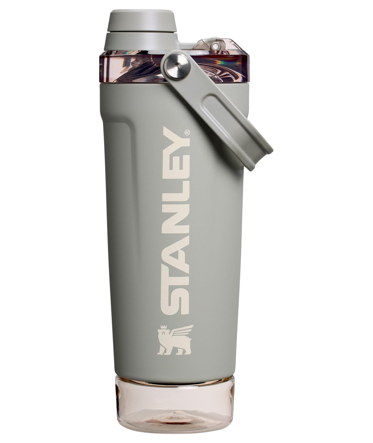 Stanley Activate Shaker Bottle 20 oz | Leakproof Insulated Stainless Steel Shaker Cup | Base Storage and Twist On Fast Flow Lid | Protein Shakes and Pre Workout Powder | BPA-Free | Toast