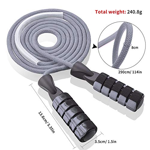 Jump rope, Professional Weighted Jump rope workout, Adjustable Tangle-Free with Ball Bearings Exerciser Jump ropes for Cardio, Endurance Training, Fitness Workouts, Jumping Exercise
