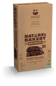Nature’s Bakery Whole Wheat Fig Bars, Double Chocolate Brownie, Real Fruit, Vegan, Non-GMO, Snack bar, 1 box with 12 twin packs (12 twin packs)