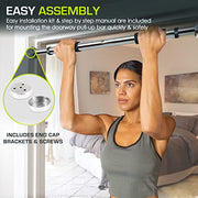 ProsourceFit Heavy Duty Doorway Mount Pull Up/Chin-Up Bar, Adjustable with Foam Grips for Home Workouts