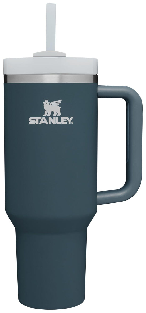 STANLEY Quencher H2.0 Tumbler with Handle and Straw 40 oz | Flowstate 3-Position Lid | Cup Holder Compatible for Travel | Insulated Stainless Steel Cup | BPA-Free | Black Chroma