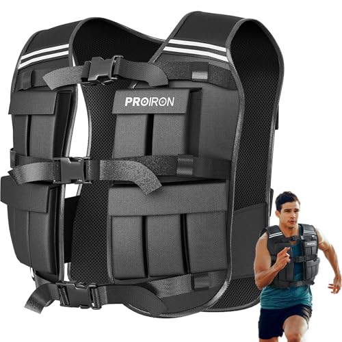 PROIRON Weighted Vest Men 22LB/44LB Adjustable Tactical Weight Vest for Walking Men Strength Training Weight Vests Running Workout