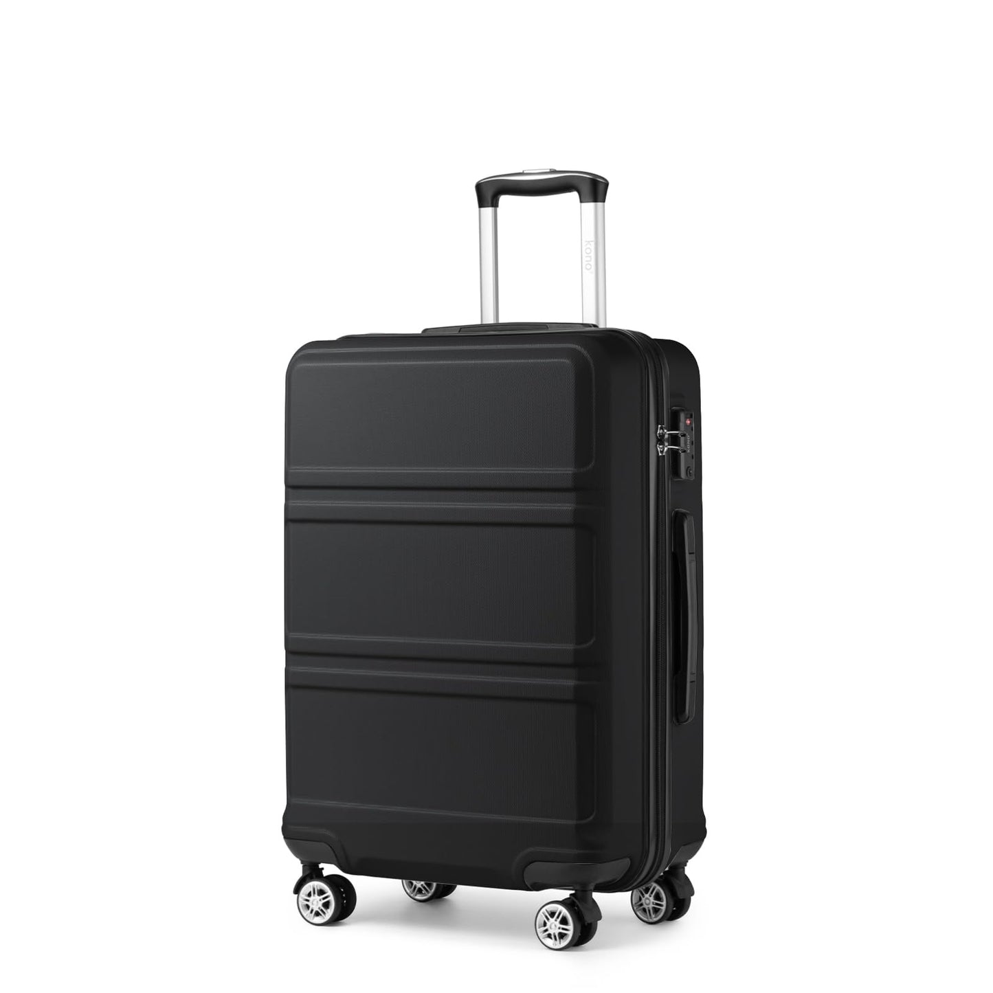 Kono 3 Piece Luggage Sets Expandable(only 28") Lightweight with Spinner Wheels TSA Lock Hardside Travel Rolling Suitcases 20in 24in 28in Carry on Pink