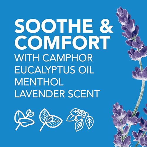 Vicks VapoRub, Lavender Scent, Cough Suppressant, Topical Chest Rub & Analgesic Ointment, Medicated Vicks Vapors, Relief from Cough Due to Cold, Aches & Pains, 1.76oz