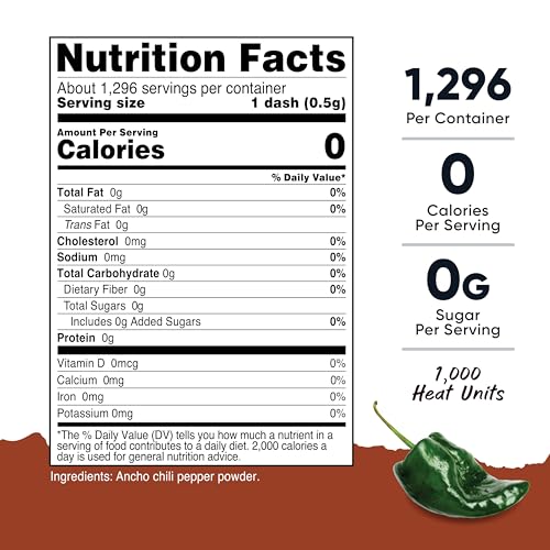 Nutricost Pantry Ancho Chili Pepper (1.5 LB) 1000 heat units - Vegan, Gluten-Free, Powder