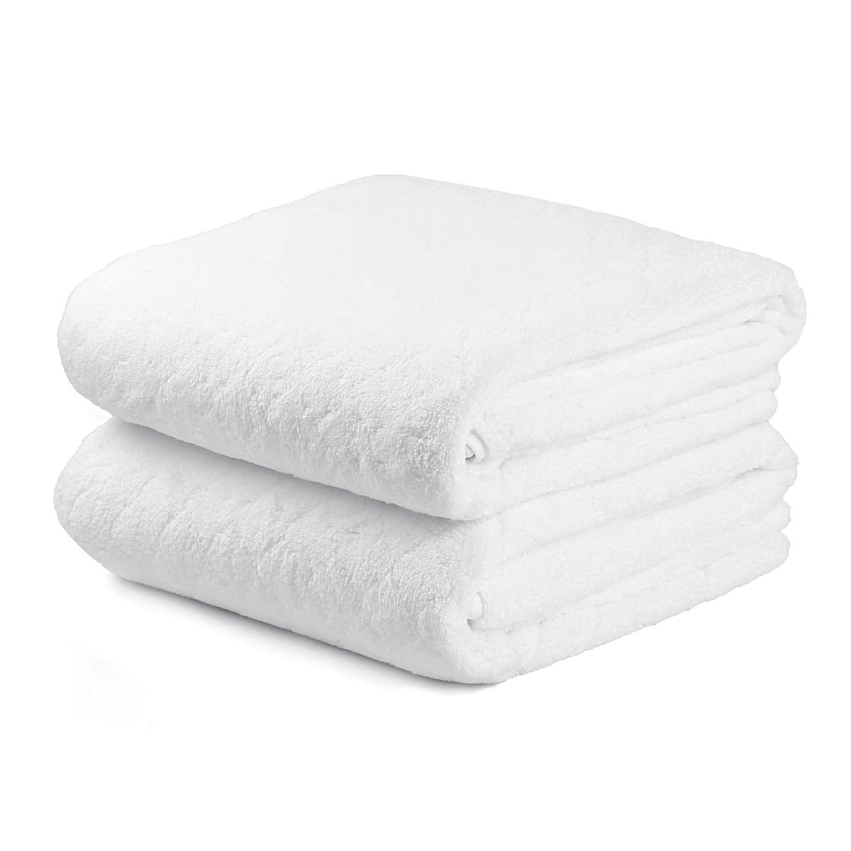 JML Microfiber Bath Towels, Oversized, Ultra Soft, Super Absorbent and Fast Drying, No Fading Large Bathroom Towel Set for Sport, Travel, Fitness, SPA and Yoga (Coral Fleece - Blue, 30 in x 60 in)