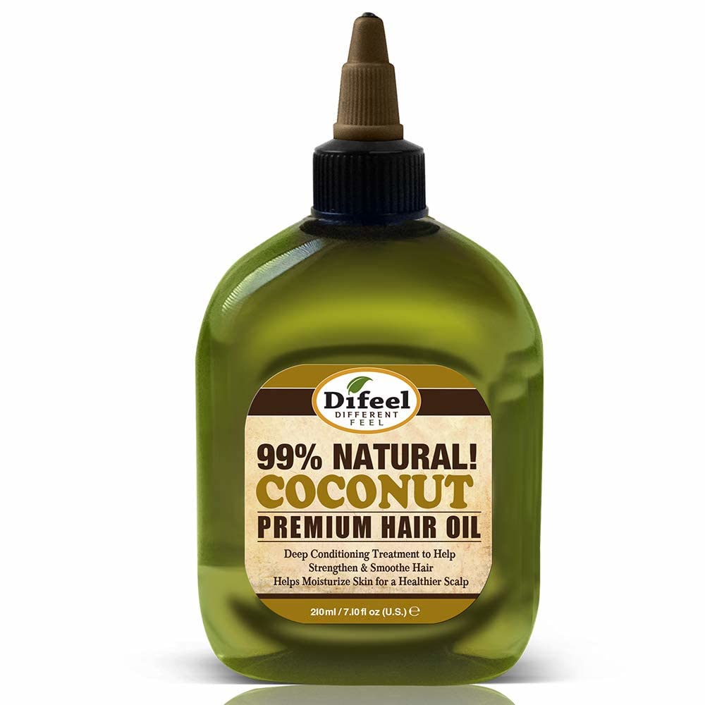 Difeel 99% Natural Premium Hair Oil - Caffeine & Castor Fastest Hair Growth, 8 oz.