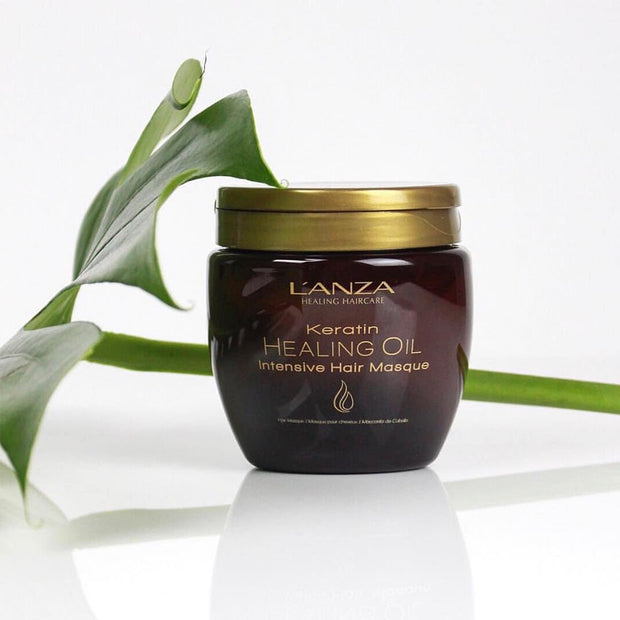 L'ANZA Keratin Healing Oil Intensive Hair Masque, Leave-in Conditioner Treatment for Damaged Hair, Nourishing Mask, Repairs, Boosts Shine, Strength, and Prevents Frizz, Cruelty Free (7.1 Fl Oz)