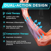 OK TAPE 2 Rolls Ice Self Stick Bandage Wrap, Instant Cold Relief for Knee, Ankle, Wrist, Cold Compress Elastic Athletic Tape for Sports Injuries, No Refrigeration Needed, 4 Inch Wide, Navy Blue