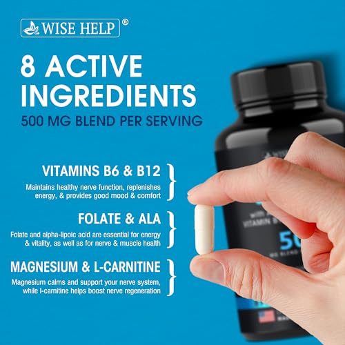 Neuropathy Support Natural Nerve Discomfort Relief - Made in USA - Nerve Antioxidant for Trigeminal Neuralgia, Diabetic & Peripheral Neuropathy - Hands, Neck, Feet & Toes Treatment Formula - 60 Caps