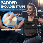 Weighted Vest for Men and Women, 2-18lb Vest with 16 Ironsand Weights for Home Workouts, Adjustable Body Weight Vest Exercise Set for Strength Training, running, walking, Cardio