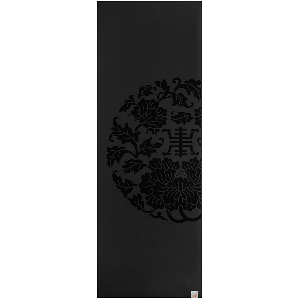 Gaiam Dry-Grip Yoga Mat - 5mm Thick Non-Slip Exercise & Fitness Mat for Standard or Hot Yoga, Pilates and Floor Workouts - Cushioned Support, Non-Slip Coat - 68 x 24 Inches