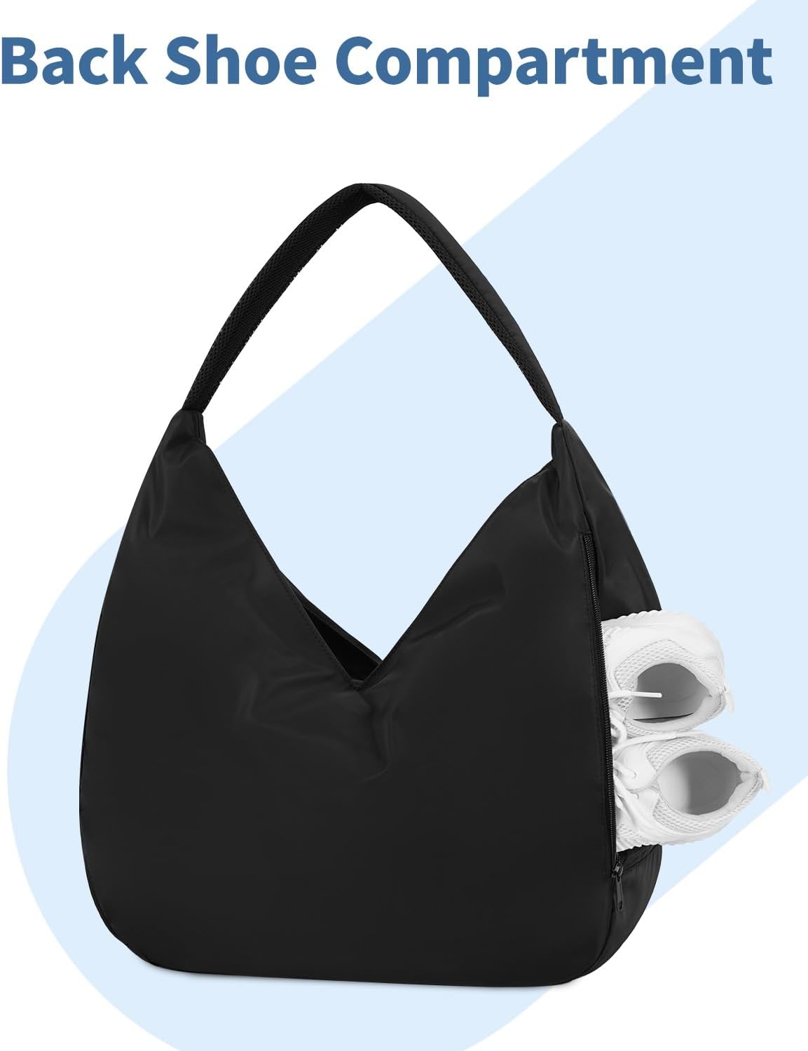 Ceneda Large Gym Bag for Women Sports Duffel Bag with Hidden Yoga Mat Holder & Shoe Compartment Workout Dance Tote Bag with Wet Pocket Overnight Weekender Bag for Travel Yoga