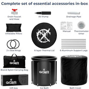 Premium Ice Bath Tub for Cold Plunge 90/XL Gallon Multilayer Portable and for Home Use| Ice Pod with Thermometer and Timer,Cold Plunge Tub for Athletes and Elderly Durable, Easy to Set Up