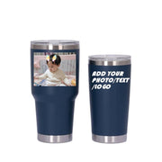 Personalized Photo 20oz 30oz Stainless Steel Tumbler,Custom Coffee Tumbler Cup With Lid And Strawstraw Vacuum Insulated With Text Photo Logo (PERSONALIZED)
