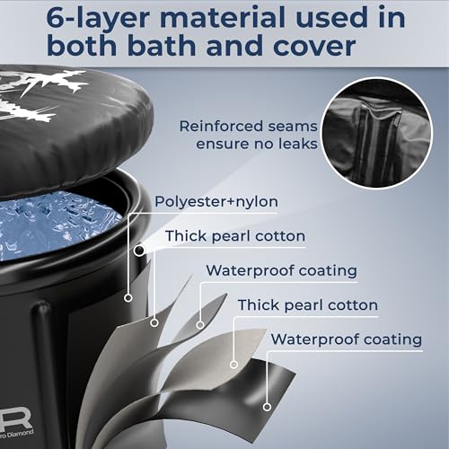 Premium Ice Bath Tub for Cold Plunge 90/XL Gallon Multilayer Portable and for Home Use| Ice Pod with Thermometer and Timer,Cold Plunge Tub for Athletes and Elderly Durable, Easy to Set Up