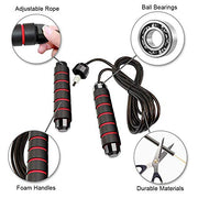 Redify Jump Rope,Jump Ropes for Fitness for Women Men and Kids,Speed Jumping Rope for Workout with Ball Bearings,Adjustable Skipping Rope for Exercise&Slim Body at Home School Gym