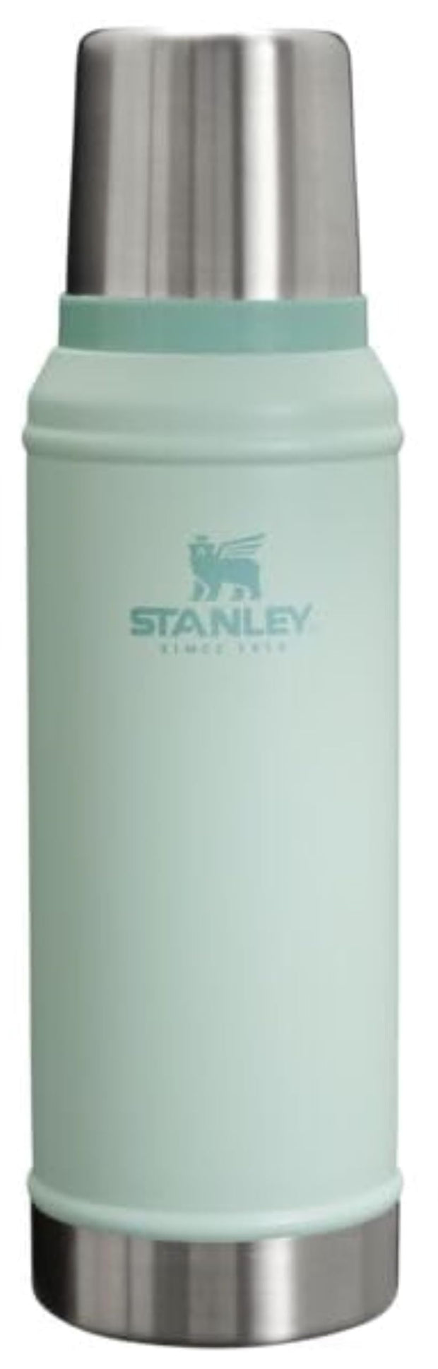 Stanley Classic Legendary Vacuum Bottle 2.0 qt | Wide Mouth with Leakproof Cup Lid | Keep Drinks Hot or Cold | Packable for Travel | Insulated Stainless Steel Thermos | BPA-Free | Hammertone Green