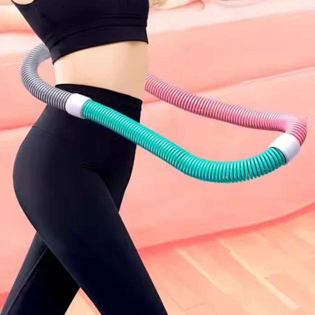 2025 New Soft Spring Exercise Hoop for Adults, Foldable Fitness Hoop, Waist-Friendly Design, Portable Slimming Exercise Equipment, Spring Fitness Circle for Home and Travel (1kg)