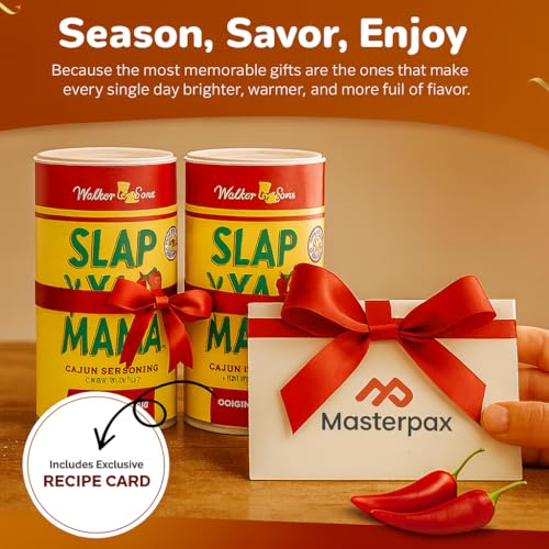 Masterpax Southern Heat Gift Bundle – Includes Two 4 oz Cans of Cajun Seasoning + Exclusive Mystery Recipe Card – Professionally Curated & Shrink-Wrapped