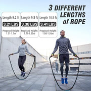Supertrip Upgraded Weighted Jump Rope for Fitness Men Women Second Generation 360 Rotating Handles, 3.21LBS 3.38LBS 3.41LBS Polyester Heavy Skipping Rope for Exercise Workout Equipment