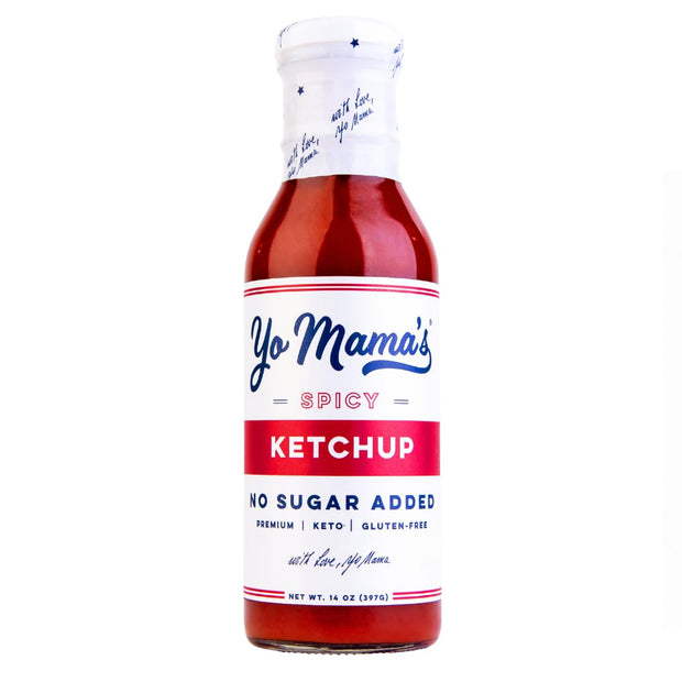 Yo Mama's Foods Keto Classic Ketchup – Pack of (2) - Zero Calorie, No Sugar Added, Low Carb, Vegan, Gluten Free, Paleo Friendly, and Made with Whole Non-GMO Tomatoes!