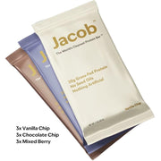 Jacob Bar, Protein Bars, Variety Pack (9 Bars Total) Contains 3 of Each; Chocolate, Vanilla, Berry - 20g Grass-Fed Protein, No Seed Oils, Nothing Artificial