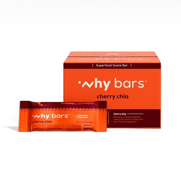 Why Bars, Protein Bars, Variety Pack, 2.04 Ounce Bars (Pack of 12 Protein Bars) - Protein Bar Superfood, Gluten Free, Non GMO, Organic, Vegan, Simple Ingredients