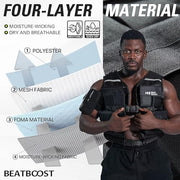 Weighted Vest Men 22lb/35lb Adjustable Weights with Ironsand for Walking Strength Training Running Workout