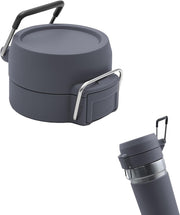 Replacement Lid for Stanley Quick Flip GO, Top Cover Compatible with Stanley Cup 24oz 36oz, One Button Water Bottle Cap for Stanley Quick Flip GO, Leakproof, BPA-Free (Dark Gray)